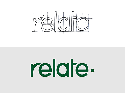 relate branding custom font howto logo process relate script simple