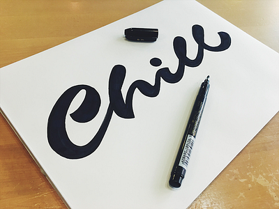 Chill branding calligraphy chill clean flow lettering script sketch type unique