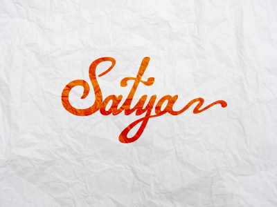 Satya logo forsuregraphic.com graphic design handritting tablet typography