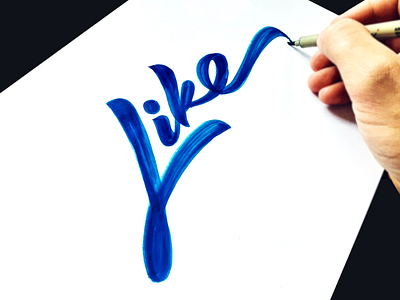 Like branding calligraphy custom design flow graphic hand lettering handwritten lettering logo process type typography ui unique