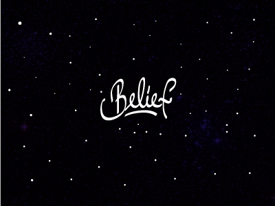 Belief belief brand calligraphy forsurergraphic.com handwritten logo night typography