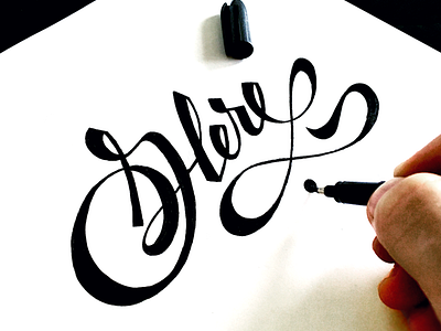Here Below branding brush calligraphy custom design flow handwritten idea illustration lettering logo paper process script sketch type typography unique