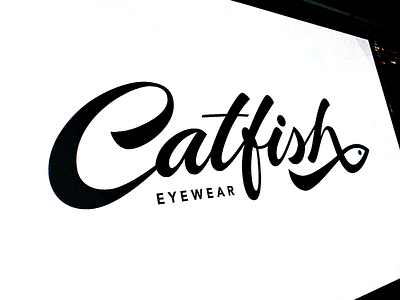 Catfish brand branding brush calligraphy classic custom design fashion flow handwritten illustration lettering letters logo process script type typography unique vector