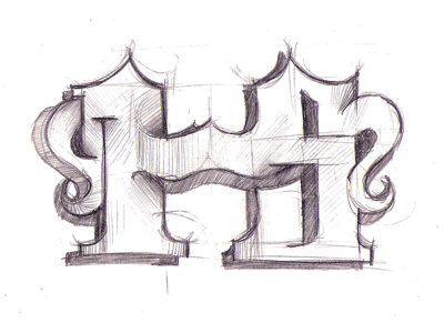 HS black handwriting hs lettering logo monogram pen sketch typography white