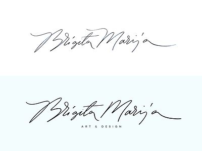 Brigita Marija art brand branding branding design calligraphy custom design fashion handwritten illustration logolearn monoline monoline script process script lettering signature sketch type unique vector