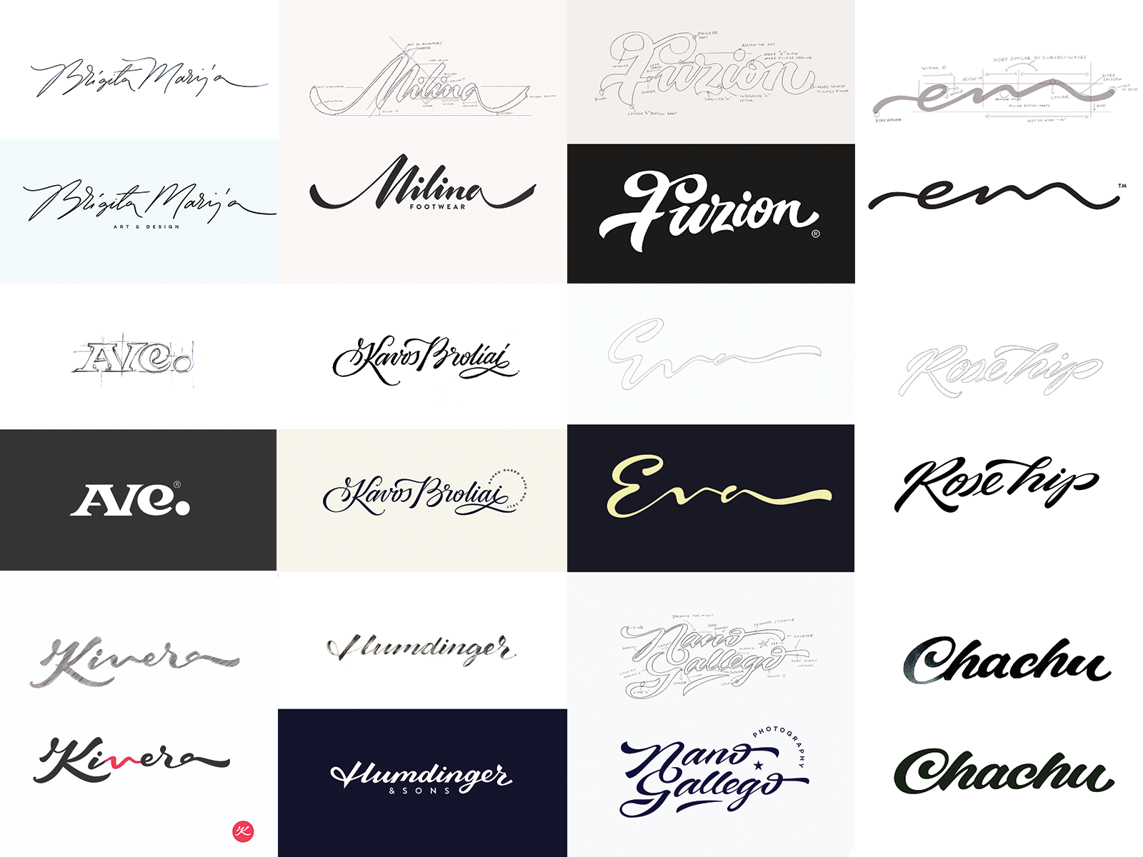 Logo process by ForSureLetters on Dribbble