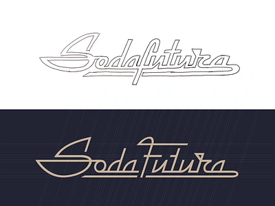 Soda Futura brand branding calligraphy custom design handwritten illustration jewellery lettering logo logolearn process processor retro script sketch sodafutura type typography unique