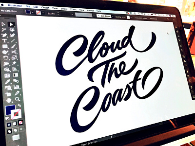 Cloud Logo branding branding design brush calligraphy custom design flow handwriting handwritten illustration lettering letters logo process script type typography unique vector