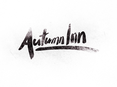 Autumn Inn black brush calligraphy forsuregraphic graphic design handwriting logo