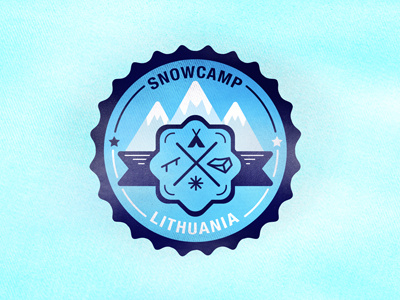Snow Camp Lithuania brand id extreme sports graphic design lithuania logo snow camp snowboarding stamp style vintage