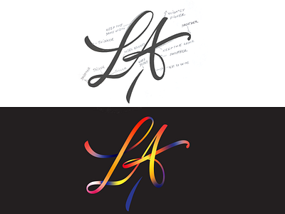 LA branding calligraphy custom design goodtype graphicdesign handtype handwritten identity branding illustration lettering logo losangeles lost type naming process script sketch type typography