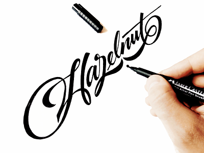 Hazelnut branding branding design calligraphy calligraphylogo custom flow flower handtype hazelnut lettering logo logotype naming packaging process script sketch type typography unique