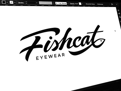 Fishcat branding calligraphy catfish custom design fiscat flow fun goodtype handtype handwritten idea lettering logo logodesign process script smart typography unique