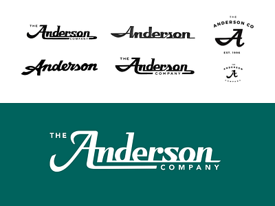 The Anderson Co. branding branding design calligraphy custom custom lettering flow goodtype lettering logo logodesign mark process script sketch typography unique