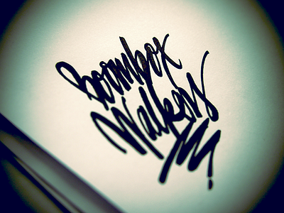 Boombox Walkers black boombox calligraphy calligraphy pen expressive flow handwrting marker old school pen sketch walkers