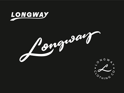 Longway brand branding calligraphy custom flow goodtype graphicdesgn handwritten lettering logo process script script lettering sketch street urban