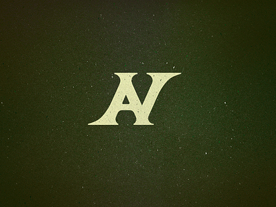 AV mark design forsuregraphic freelancer graphic green identity logo mark monogram serif texture typography