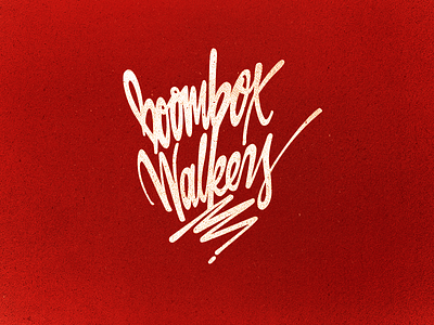 Boombox Walkers final boombox calligraphy calligraphy pen expressive sketch walkers
