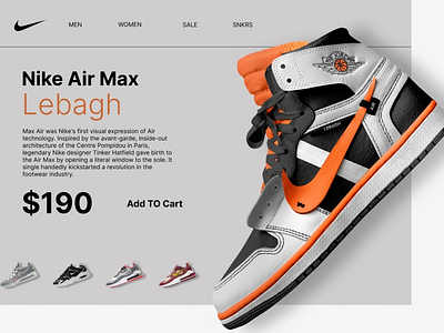 Nike Air Lebagh UI Design