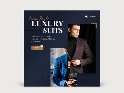 Luxury Style Suits Ad banner