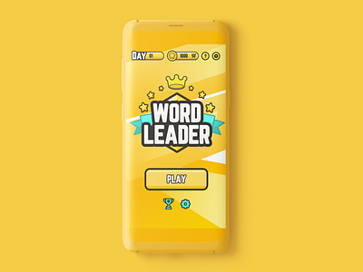 Word Leader design game game design illustration illustrator interface mainscreen uidesign uiux word