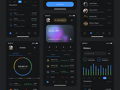 Cryptocurrency Mobile App app banking crypto cryptocurrency mobile ui ux wallet