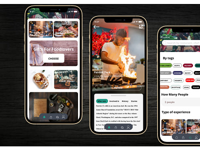 mobile design of a food application