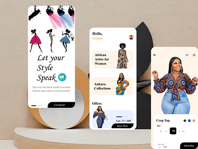 mobile app for a fashion store