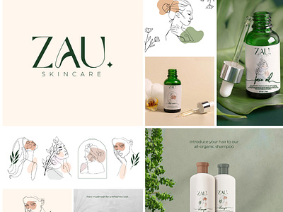 Zau_skincare Brand Identity brandboard brandidentity labeldesign packaging skincarebrandidentity skincareproducts