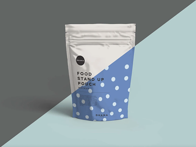 Food Pouch Packaging Mock Up
