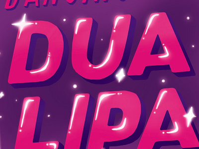 Dua Lipa digital illustration dua lipa hand drawn hand lettering lettering typography