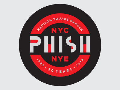 Phish NYE badge hockey puck merchandise msg nyc patch phish