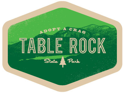 Adopt A Crag badge preservation rock climbing south carolina state park