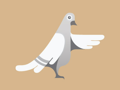 City Bird kraft neighborhood friendlies pigeon screenprint silver