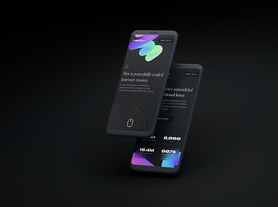 Mobile Web3 Protocol Concept $NEON bitcoin black coins crypto darkmode decentralized defi neon protocol squiggle