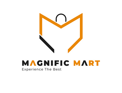 Magnific Mart Shop Logo adobe illustrsator branding graphic design logo logo design minimalist logo
