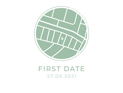 First Date Couple Page Logo adobe illustrsator graphic design minimalist logo vector