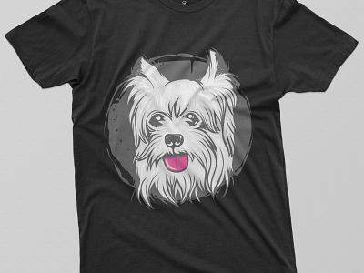 Cute Dog mascot T-Shirt design