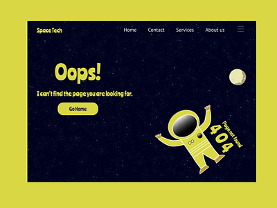 404 Page design ui ux