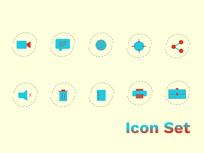Icon Set design ui ux
