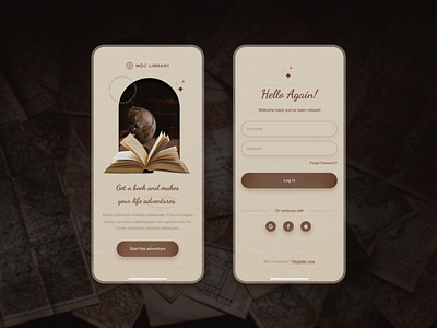 Moc Library - eBook App | Daily UI Challenge 001 (Sign up) app dailyui design graphic design signup ui userinterface ux uxui