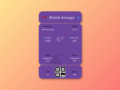 Boarding Pass/E-Ticket add app boardingpass eticket gradient screen