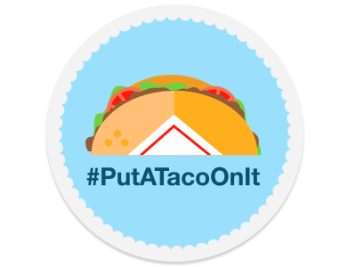 #PutATacoOnIt design illustration sticker tacos