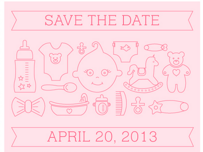 Baby Shower Save the Date