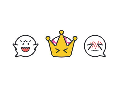Boo & Crown anime avatar boo charachter design crown cute expression face icon mario profile