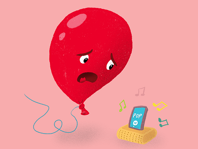 What music to balloons hate? illustration procreate