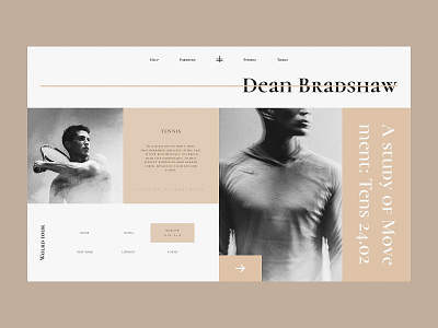 Dean Bradshaw concept design digital typography ui ux web website