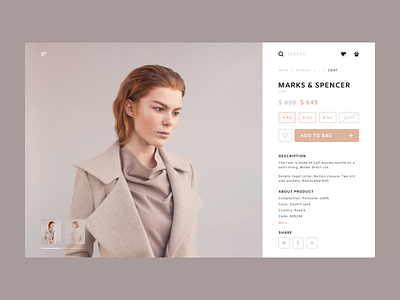 Marks & Spencer clothes concept digital ecommerce online store typography ui ux web website