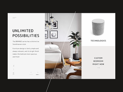 Furniture concept design digital furniture typography ui ux web