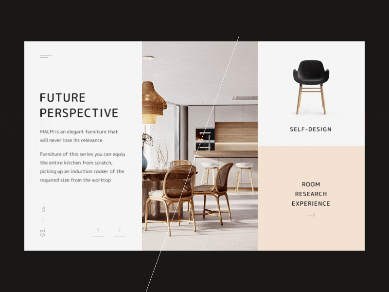 Furniture - interaction animation concept design e-commerce grid interface motion online store shop typography ui user interface ux web website